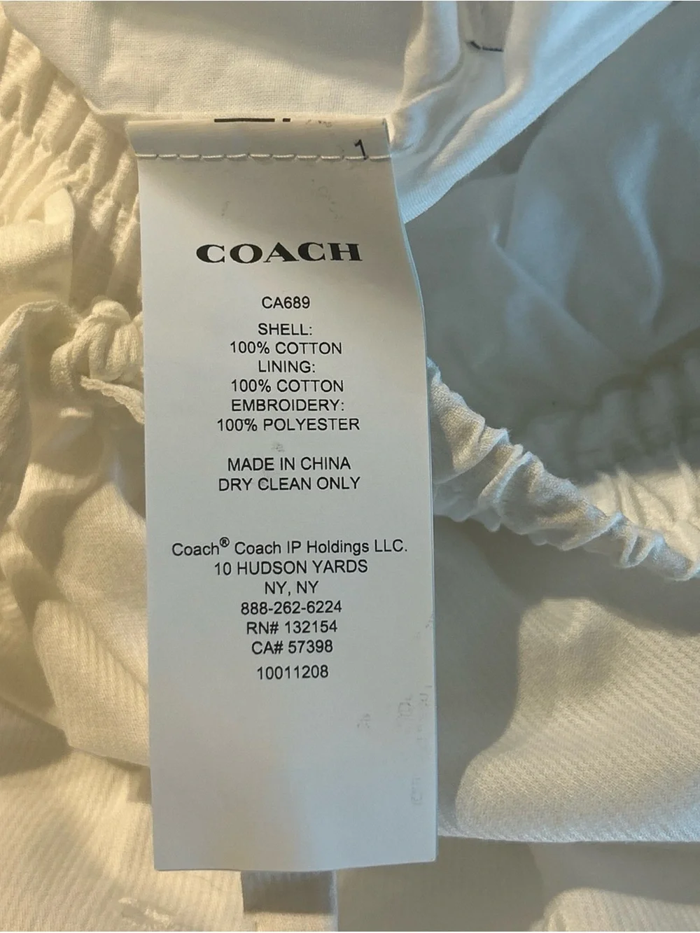 COACH White Eyelet Tiered Maxi Skirt Side Buttons Size 8
